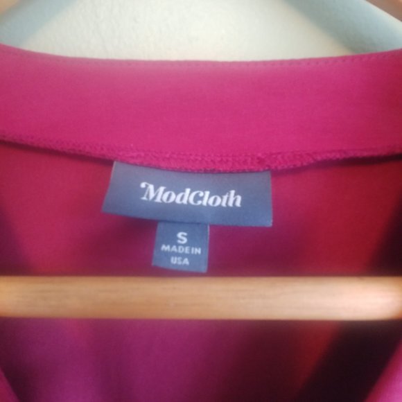 NEW NEVER WORN dark raspberry pink soft modal dress Modcloth Small - Picture 2 of 7